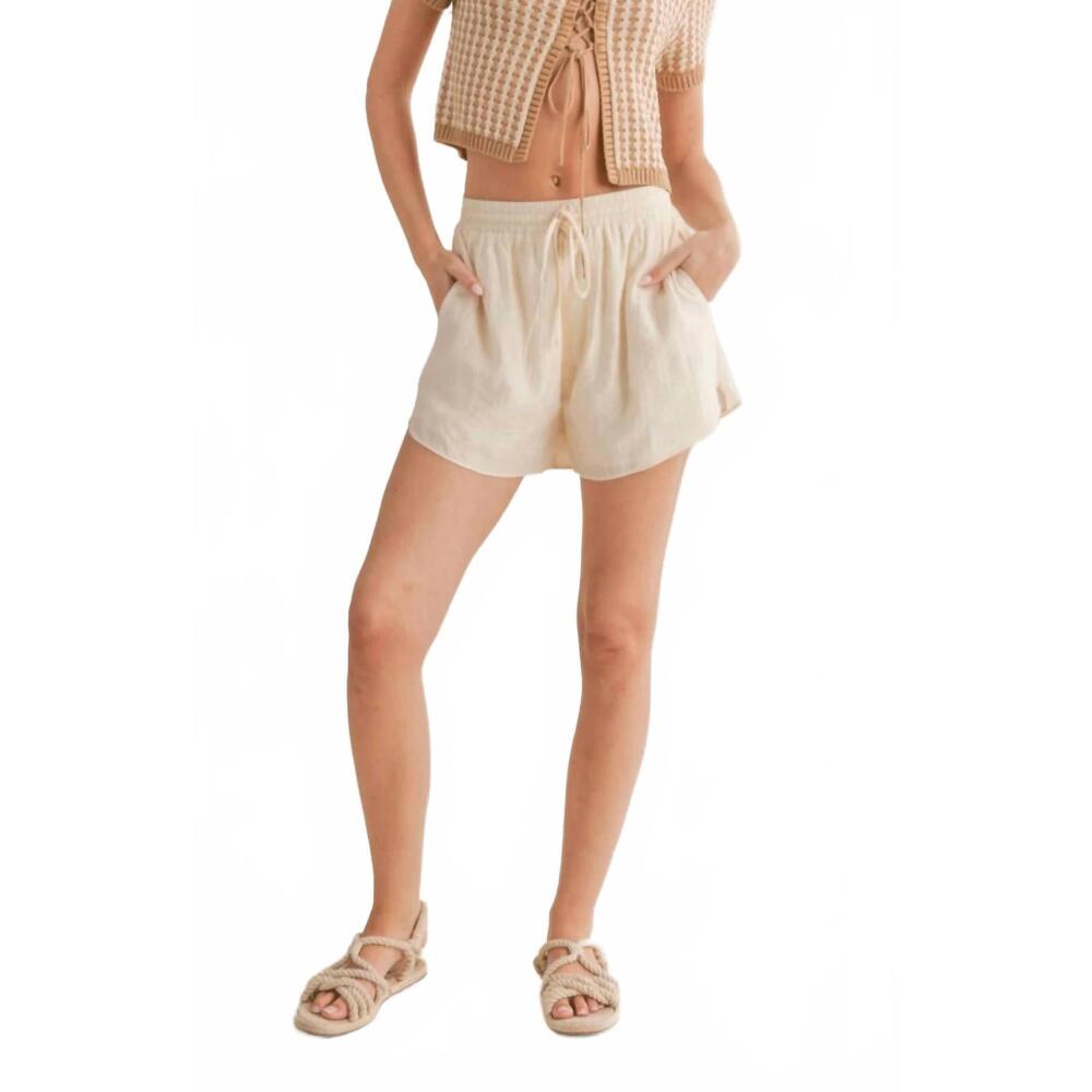NEW SAGE THE LABEL clementine crush shorts in ivory